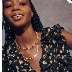 Madewell herringbone gold necklace